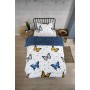 ETE HOMETEX TEK KİŞİLİK LÜX WELSOFT YORGAN KELEBEK İNDİGO 155X215CM 8696474231930